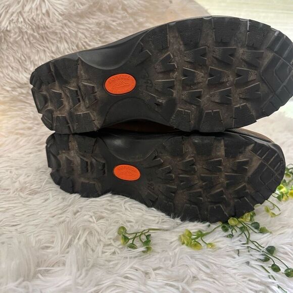 Vasque Women’s Hiking Ankle Boots Lace up in Olive Brown Leather sz 9 US - Picture 9 of 12